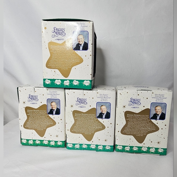 Precious Moments Lighted Ornaments Lot of 4 Enesco Christmas Vintage New In Box - Picture 2 of 8